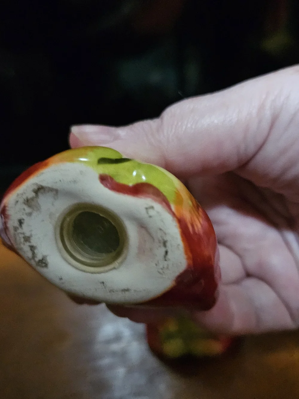 Ceramic Leaf Salt and Pepper Shaker Set - Red and Green